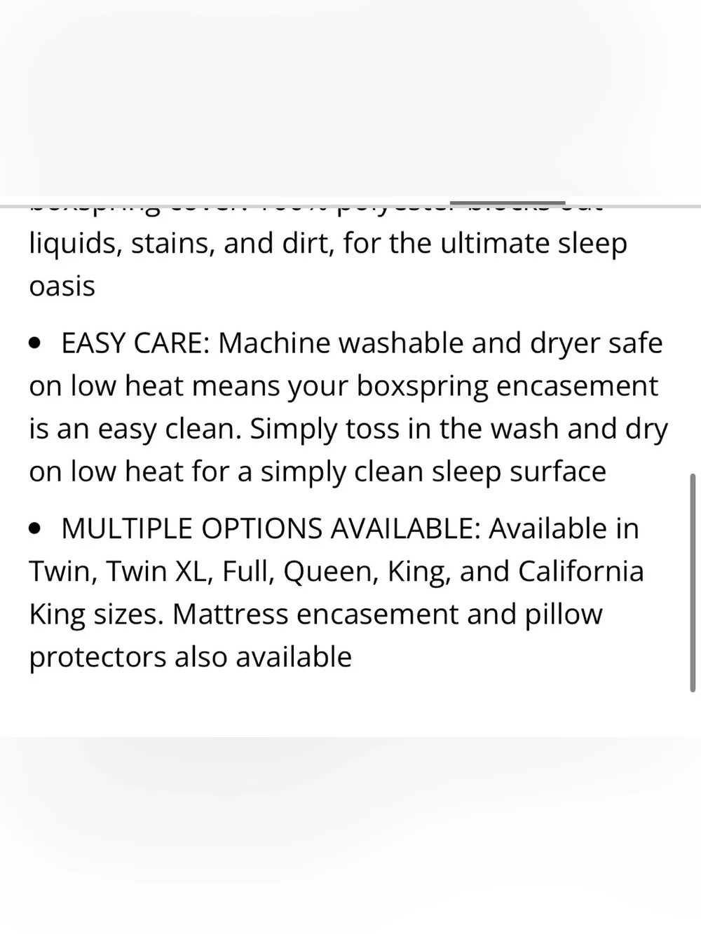 White Box Spring Encasement - Waterproof Zippered Protection